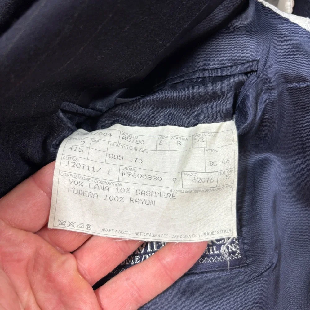 Burberrys Navy Pinstriped Wool Cashmere Blazer Men's Size EU 52R‎ / US 42R